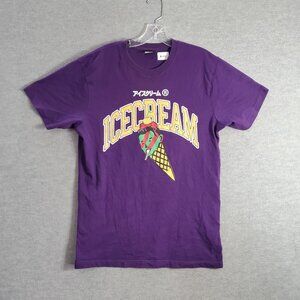 Icecream x Billionaire Boys Club Men Shirt Medium Purple College Logo Graphic